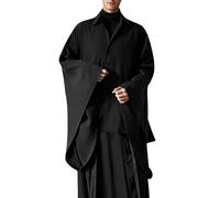 YOSUWOAI Traje de monje suelto para verano, cómodo disfraz de meditación para hombre, tradicional, oración budista Clothingdd, tóbe negro, para Halloween, carnaval, fiesta de cumpleaños, O negro., XL