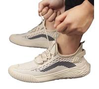 YOSUWOAI Zapatillas deportivas para hombre, zapatillas deportivas para hombre, zapatillas de deporte con acolchado de aire, zapatos de calle, cordones elásticos, malla clásica, zapatos deportivos