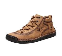 YOSUWOAI Zapatos de hombre Zapatos casuales al aire libre Zapatillas clásicas de PU Estilo británico Zapatos de cordones sólidos Mocasines ligeros resistentes al desgaste antideslizantes Zapatos