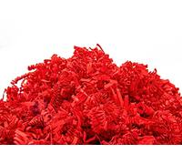 YOTEI SPIRIT® 1kg Papel Rojo Triturado para Relleno - Virutas de Papel para Regalos, Cestas, Cajas y Paquetes - Material de Embalaje de Protección y Decoración (Rojo, 1kg)