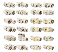 YOTENKO Juego de 24 adaptadores PL259 SO239, kit de adaptador SMA a BNC - UHF PL259 SO239 a BNC/SMA/PL-259 SO-239/N/F/SMA a BNC macho hembra RF conector coaxial