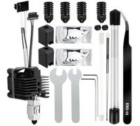 YOTINO 38 piezas X1C Hotend Kit completo para impresora 3D X1/X1C, Hot End con ventilador 0,4 mm Boquilla de acero endurecido, calcetín de silicona, termistor, agujas de limpieza