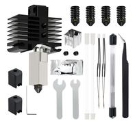 YOTINO Kit Hotend de 0,4 mm para impresoras 3D Bambu Lab X1/X1C, extrusor hotend con 4 boquillas de acero endurecido, calcetín de silicona, termistor, agujas de limpieza y llave