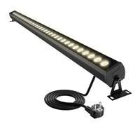 Yotivki Barra de Luz LED Exterior IP65, Proyector LED Exterior 4000K Luz Neutra, Wall Washer Lineal 1 m, AC230V con Enchufe, Soporte Giratorio 360°, Cable Reforzado 2 m, Fácil Instalación
