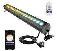Yotivki Foco LED Exterior IP65 Regulable, Barra de Luz LED 50 cm 2700K-6500K, APP WiFi + Mando RF, Control por Voz, Wall Washer para Jardín, Terraza y Fachada, AC230V