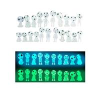 Yotlein 20 Elfos de Árboles Luminosos, Princesa Mononok, Mononoke Kodama, Mini Decoración de Jardín, Elfos Figuras de árboles, para Micro Paisaje Patio al Aire Libre Patio(Azul e Verde)