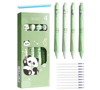 Yotlein 4 Pzs Boli Borrable, BolíGrafos De Gel Borrables, Temas Panda, Pata, Helado, Pastel, Juego De BolíGrafos Borrables De 0,5 Mm Con 10 Recambios Y 2 Gomas, Boli Borrable Azul