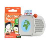 Yoto Player + Starter Pack para niños grandes, narrador de cuentos con luz nocturna, reloj, audiolibros en inglés, cuentos musicales, libro ilustrado para escuchar