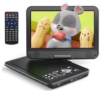 Yoton DVD Portatile 12,5", Auto Bambini, Schermo 10,5", Batteria 6H | Grand écran pratique, Double haut-parleur, Chargeur voiture inclus, Rotation écran, Voyage familial