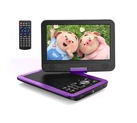 YOTON Reproductor de DVD portátil de 12,5'' con Pantalla giratoria HD de 10,5'' para Coche, Cargador de Coche, TV Sincronizada y proyector, sin restricción Regional (Morado)