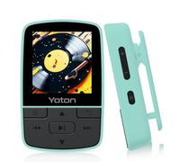 Yoton Reproductor MP3 Bluetooth 5.2, Clip, HiFi, FM, NO Tarjeta SD | Color verde, clip ligero, uso deportivo, radio FM, para niños. No tarjeta SD
