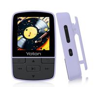 YOTON Reproductor MP3 Bluetooth 5.2, Radio FM, grabación de Voz, Control de Volumen Independiente, Incluye Auriculares, Ampliable hasta Tarjeta SD de 128 GB, Color Morado