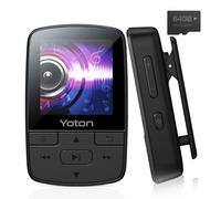 YOTON Reproductor MP3 Bluetooth, 64GB MP3 Reproductor con Clip, MP3 con Radio, Sonido HiFi, Podómetro, Grabadora de Voz, Tarjeta TF de 64 GB Incluida