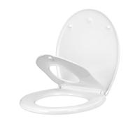 YOTOREE Tapa WC para Familia en Forma de O, 2 en 1 Asiento de Inodoro de Cierre Suave, Tapa Inodoro con Liberación Rápida, Tapadera WC con Bisagras Ajustables, Tapa Vater Plástico con Soporte de 150KG