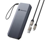 Yottamaster 1TB SSD Externo, hasta 460MB/s, 2 en 1 Cable USB-C/A con Correa SSD Portátil Compacto Compatible con iPhone 16 Pro MAX/Smartphone/Tableta/Portátiles