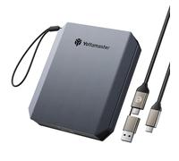 Yottamaster 1TB SSD Externo, hasta 460MB/s, 2 en 1 Cable USB-C/A con Correa SSD Portátil Compacto Compatible con iPhone 16 Pro MAX/Smartphone/Tableta/Portátiles