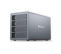 Yottamaster 4 Bahía Carcasa Disco Duro, Cadena Daisy 10Gbps USB 3.1 Type-C Caja para 3,5"/2,5" SATA HDD/SSD, Ayuda 4X18TB Conexión Serie Ampliada a 2 Periféricos USB para hasta 216TB Capacidad