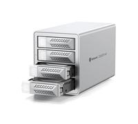 Yottamaster Caja 4 Bahías para Disco Duro, 10Gbps Daisy-Chain 4 Bay Das, Carcasa USB C Das de Aluminio Soporta 88TB (4x22TB) Máximo hasta 264TB para 2.5"/3.5" SATA HDD/SSD (Sin Disco)