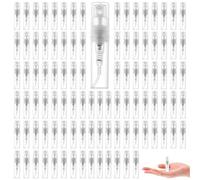 yotutun 100 PZ Botella Plastico Spray 2ml Mini Botella Spray Atomizadores de Perfume Botella de Spray Rellenable Vacío Pequeña Atomizador Perfume Decants Alcohol Transparente para Cosmético Viaje