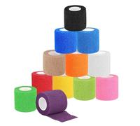 yotutun 12 Rollos Venda Cohesiva Venda Cinta Bendaje Adhesiva Vendaje Autoadhesivo Deportiva Tape Cohesivo para Protegen Dedos Muñecas Tobillos Vendaje Elástico Banda (5cmx4.5m) (Colorido)