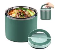 yotutun 1L Recipiente Térmico para Comida, Termo para Comida con Asa Caliente Acero Inoxidable para Adultos y Niños para Alimentos para Escuela Oficina Viajes (Verde)