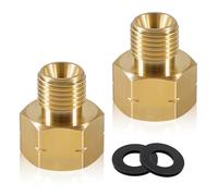 yotutun 2 Adaptadores de latón LPG de gas, Adaptadores Latón para estufa de gas, Conector de manguera de gas IG 3/8" x AG 1/4" lks Adattatore per bombole di gas estufa de taburete, autocaravana