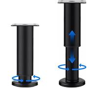 yotutun 2 Piezas Patas para Muebles, Patas Regulables para Muebles Patas Ajustables Patas de Muebles de Metal Patas Ajustables de 18 a 30 cm para Sofás Gabinete Muebles Silla Cocina