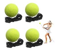 yotutun 4 Piezas Pelotas de Tenis con Cuerda, Tenis Trainer Pelota de de Entrenadores de Tenis Elástica Rebote para Niños Adultos Principiantes Entrenamiento en Solitario