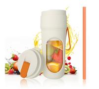 yotutun Batidora de Vaso Portatil, 450 ML Mini Licuadora para Viajar, Batidora Portatil para Smoothies, Recargable USB Mini Licuadora de Jugo Portátil Vaso Batidora para Batidos Zumos Smoothies