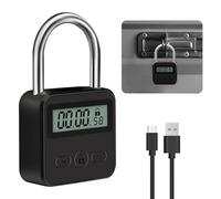 yotutun Bloqueo de Tiempo Inteligente, USB Recargable Candado Seguridad con LCD Pantalla Digital Máximo de 99 Horas Smart Time Lock Electrónico de Metal Resistente para Prevenir Malos Hábitos
