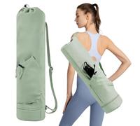 yotutun Bolsa de yoga, esterilla de yoga, bolsa con correa de hombro ajustable, bolsa grande con compartimento húmedo y bolsillo para botella, bolsa impermeable para esterilla de yoga para pilates