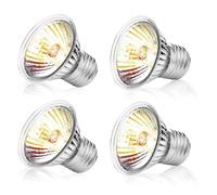 yotutun Bombilla de Calentamiento de Reptiles, 4 Piezas E27 25W Bombilla Calor UVA UVB Tortuga Lámpara de Calor para Reptiles Regulable 220V para Tortugas Acuario Lagarto Hábitat Animal Pollitos