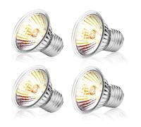 yotutun Bombilla de Calentamiento de Reptiles, E27 50W 25W Bombilla Calor UVA UVB Tortuga Lámpara de Calor 220V para Tortugas Acuario Lagarto Hábitat Animal, 2 Piezas 50W, 2 Piezas 25W