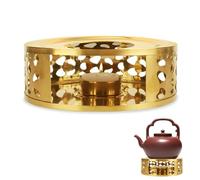 yotutun Calentador de Tetera, Calentador de té de Acero Inoxidable con Portavelas Resistente al Calor Calentador de té Calentador Tetera Multifunción para Calentar Té Leche Café Bebidas Calientes