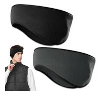 yotutun Cinta de Cabeza Deportiva, 2 Piezas Cinta Orejeras de Forro Polar Stretchy térmica Calentador de Orejas para Hombres Mujeres Diadema Invierno para Correr, esquí, Gimnasio