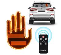 yotutun Luz de dedo del coche y expresión 2 en 1, expresión de dedos, lámpara de cara sonriente, accesorio divertido para el coche para hombres y mujeres (dedos)