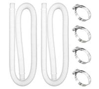 yotutun Manguera Piscina 32mm, 2 Piezas 1m Manguera de Repuesto para Piscina Depuradora con 4 Morsetti in Metallo Manguera de Recambio de Filtro Tubo para Piscinas Elevadas