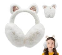 yotutun Orejeras de invierno, Orejeras con orejas de gato para Niños Lindo Orejeras Cálidas de Invierno Plegable Suaves Earmuffs de Felpa con Lentejuelas para Actividades Y Deportes Al Aire Libre