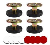 yotutun Patas Regulables para Muebles, 4 Piezas 27-40 mm Patas Regulables Perforados o Autoadhesivos con Almohadilla Antideslizante para Mesas, Armarios, Sofás