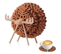 yotutun Posavasos de Fieltro, 12pcs Posavasos de Copo de Nieve Posavasos de Copa Antideslizantes Resistentes al Calor Lavable Posavasos de Mesa Redonda para decoración de Mesa de Navidad