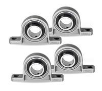 yotutun Rodamientos con Soporte, 4 Piezas 20mm Base de Cojinete de Zinc Rodamientos De Bolas Bridas Cojinete de Bloque de Almohada Rodamientos de Cojinetes con Soporte para Impresora 3D