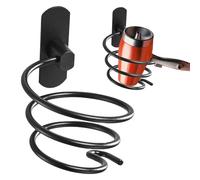 yotutun Soporte para secador de pelo, soporte para cables, soporte para secador de pelo, soporte para secador de pelo, soporte de pared en espiral, sin agujeros, para dormitorio, balcón, baño,