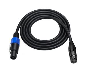 yotutun Speakon - Cable de altavoz Speakon a XLR (1,8 m, audio Speakon a XLR hembra de 3 pines, cable de micrófono con cierre giratorio, para amplificador Pro DJ PA escenario