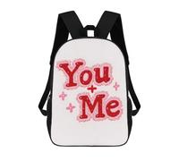 You And Me Pink Illustration Mochila Impermeable Para Ordenador Portátil Para Acampada, Aventuras Al Aire Libre Y Viajes Diarios 17inch
