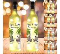 You and Me We Got This - Lámpara decorativa de botella para hombres, mujeres, seres queridos, retrato de dibujos animados, luz de decoración del hogar con nombre, romántica personalizada, lámpara de