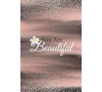 YOU ARE BEAUTIFUL 100 pages glitter rosegold black notebook