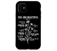 You Are Beautiful Enough Strong Loved Christian Cita Carcasa para iPhone 11