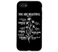 You Are Beautiful Enough Strong Loved Christian Cita Carcasa para iPhone SE (2020) / 7/8