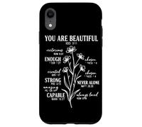 You Are Beautiful Enough Strong Loved Christian Cita Carcasa para iPhone XR
