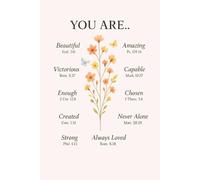 You Are Beautiful Notebook: Flower Butterfly Notebook | Inspirational Christian Faith Journal for Women & Girls | Self-Love Gifts for Daughter, ... or Coworker | 6x9 Lined Notebook, 120 Pages